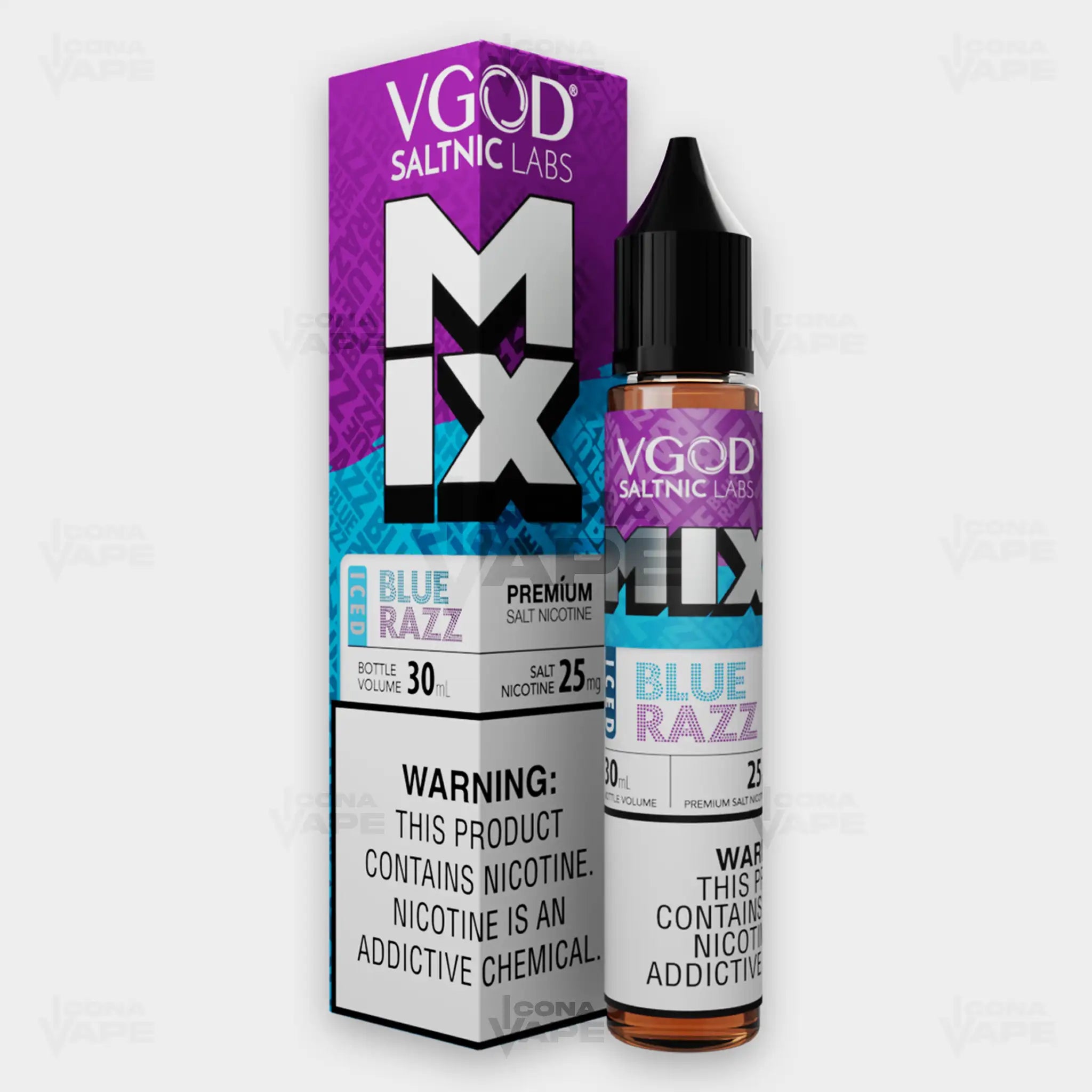 ICED BLUE RAZZ - VGOD SALTNIC MIX - 30ML