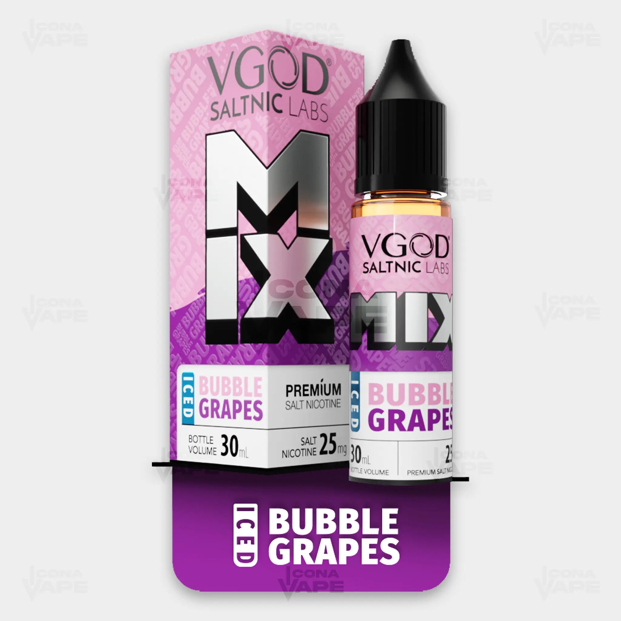 ICED BUBBLE GRAPES - VGOD SALTNIC MIX - 30ML
