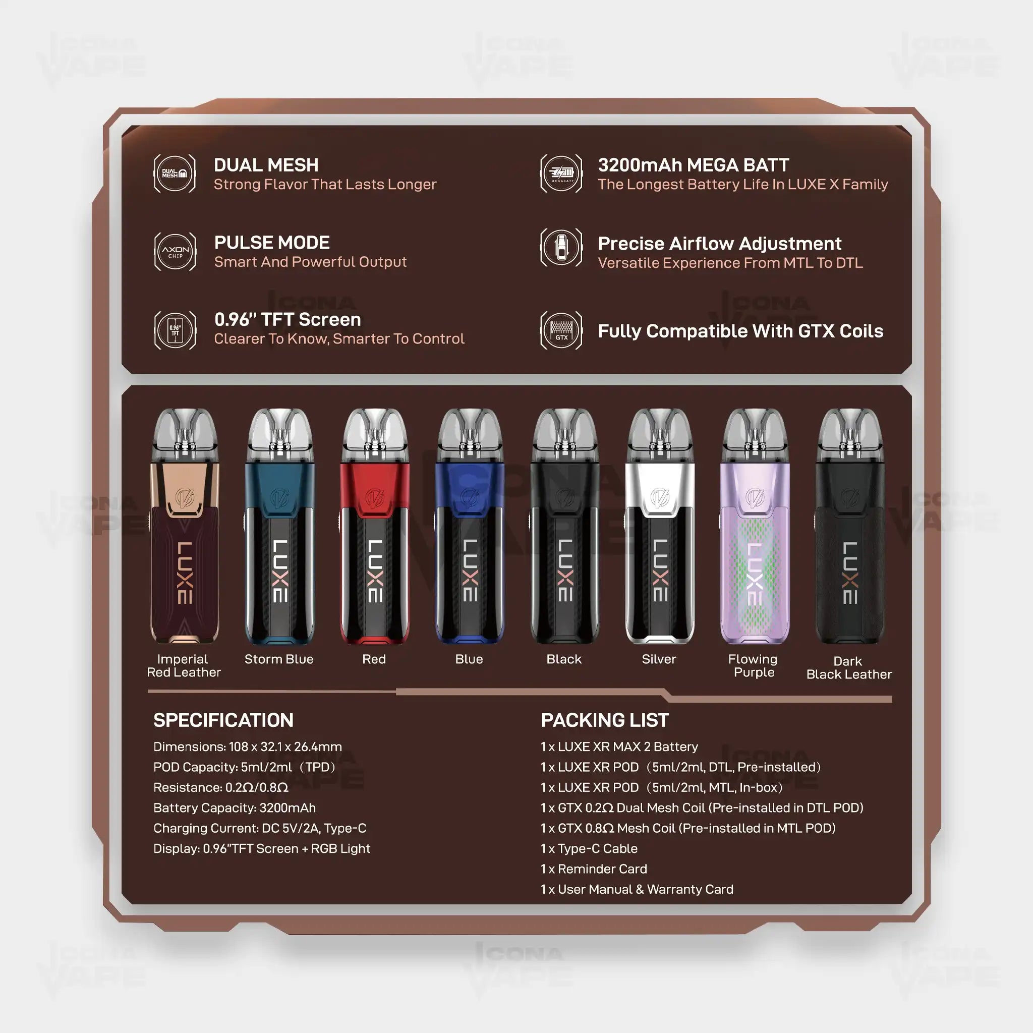 VAPORESSO LUXE XR MAX 2 POD KIT