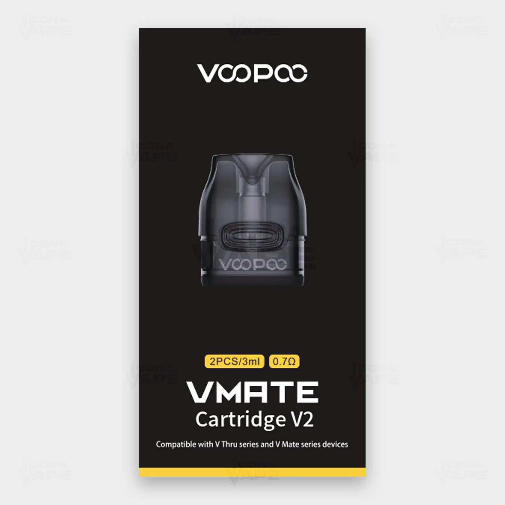 Voopoo Vmate Cartridge V2 0.7ohm 3ml Replacement Pod Compatible with V Thru and Vmate Devices