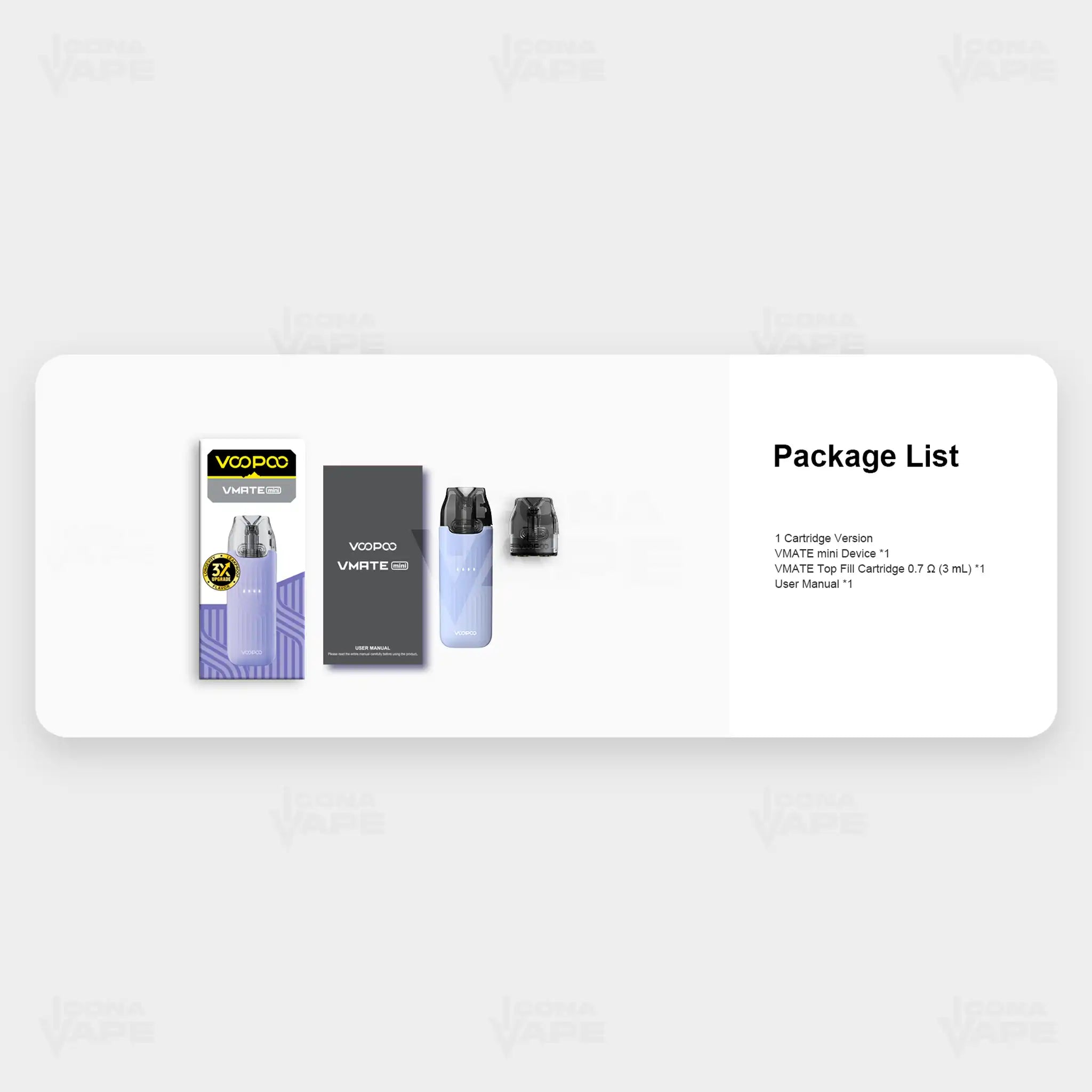 Voopoo Vmate Mini Pod Kit Contents 30w 1000mAh Compact Vape Device in Pakistan