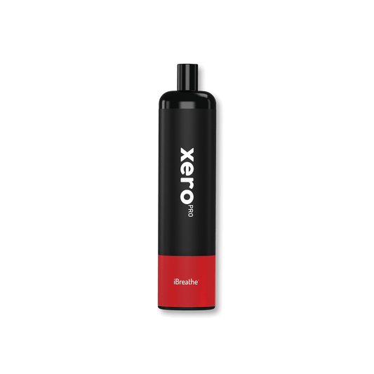 XERO PRO by iBreathe 0% Nicotine flavors Adjustable Airflow USB-C Rechargeable Pod Nic Strength 0MG PG/VG Ratio 50PG/50VG 850mAh Rechargeable Battery 12ml Liquid Mesh Coil Made in UK Premium e-liquid refills Quality ingredients Aseptic technique Safe for human consumption