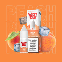 Yeti Peach Ice 10ml Nic Salt E-Liquid with fresh peach and ice cubes | ICONA VAPE Pakistan