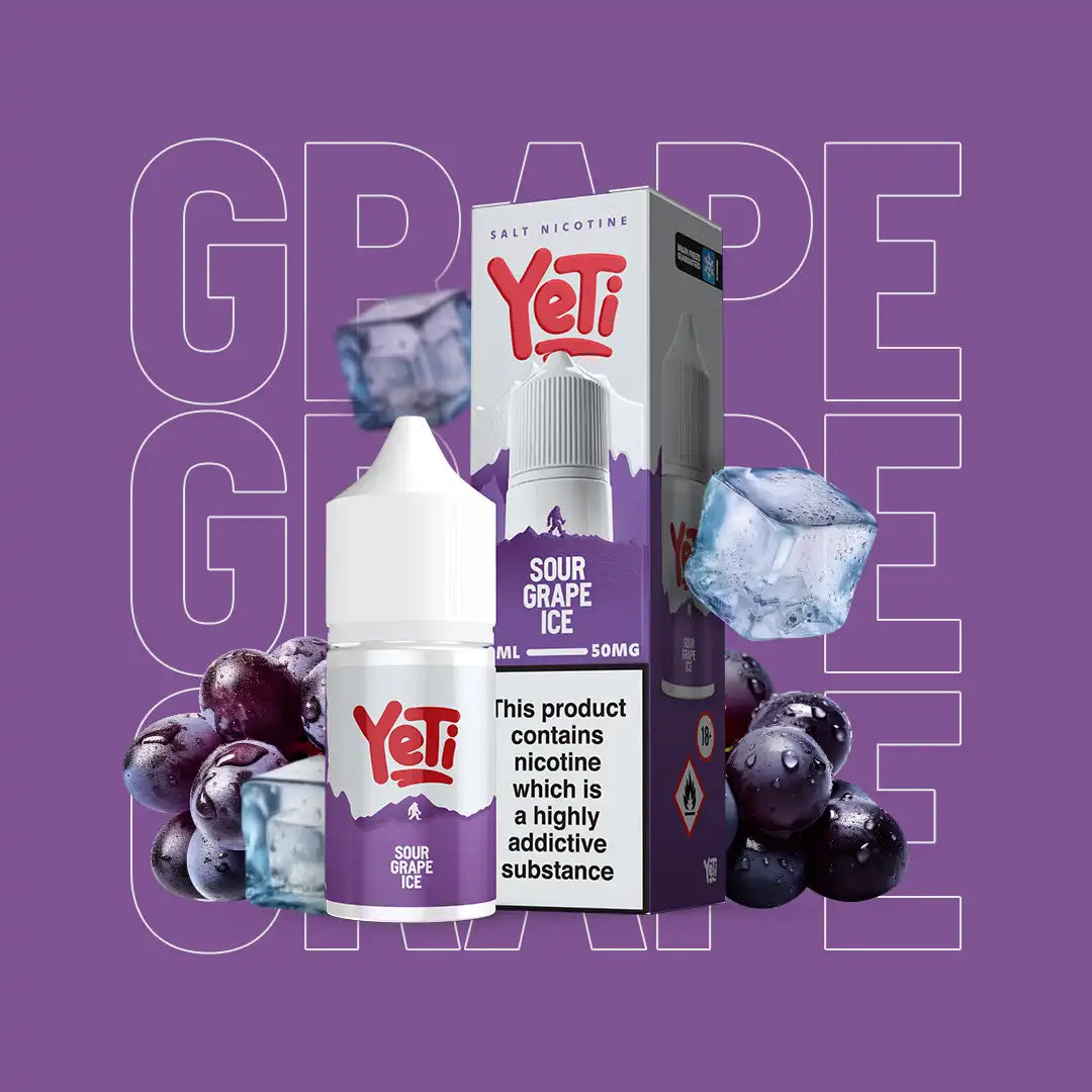 Yeti Sour Grape Ice 30ml nic salt tangy sour grape ice vape juice Pakistan