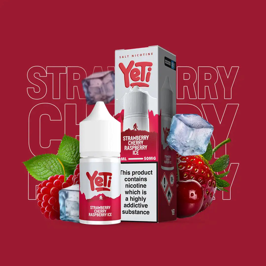 Yeti Strawberry Cherry Raspberry Ice 30ml nic salt mixed berry ice vape juice Pakistan