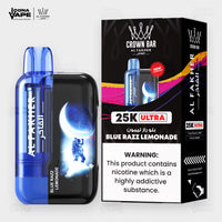 Al Fakher Crown Bar 25K Ultra Blue Razz Lemonade Disposable Vape | ICONA VAPE Pakistan