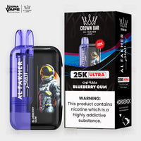 Al Fakher Crown Bar 25K Ultra Blueberry Gum Disposable Vape | ICONA VAPE Pakistan