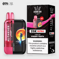 Al Fakher Crown Bar 25K Ultra Cherry Fiesta Disposable Vape | ICONA VAPE Pakistan