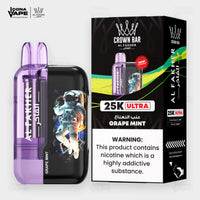 Al Fakher Crown Bar 25K Ultra Grape Mint Disposable Vape | ICONA VAPE Pakistan