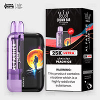 Al Fakher Crown Bar 25K Ultra Peach Ice Disposable Vape | ICONA VAPE Pakistan