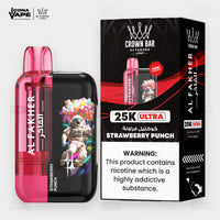 Al Fakher Crown Bar 25K Ultra Strawberry Punch Disposable Vape | ICONA VAPE Pakistan