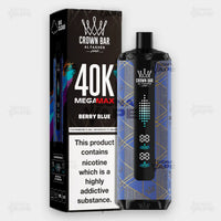 Al Fakher 40K Mega Max Berry Blue Flavor 6mg Disposable Vape - Crown Bar - ICONA VAPE