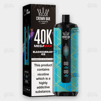 Al Fakher 40K Mega Max Blackcurrant Ice Flavor 6mg Disposable Vape - Crown Bar - ICONA VAPE