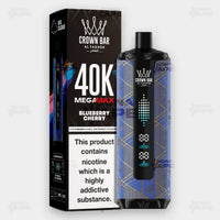 Al Fakher 40K Mega Max Blueberry Mint Flavor 6mg Disposable Vape - Crown Bar - ICONA VAPE