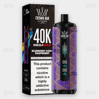Al Fakher 40K Mega Max Blueberry Sour Raspberry Flavor 6mg Disposable Vape - Crown Bar - ICONA VAPE
