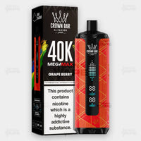 Al Fakher 40K Mega Max Grape Berry Flavor 6mg Disposable Vape - Crown Bar - ICONA VAPE