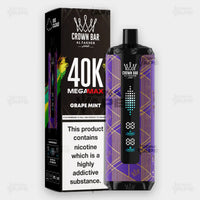 Al Fakher 40K Mega Max Grape Mint Flavor 6mg Disposable Vape - Crown Bar - ICONA VAPE