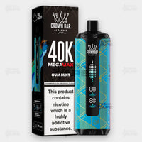 Al Fakher 40K Mega Max Gum Mint Flavor 6mg Disposable Vape - Crown Bar - ICONA VAPE