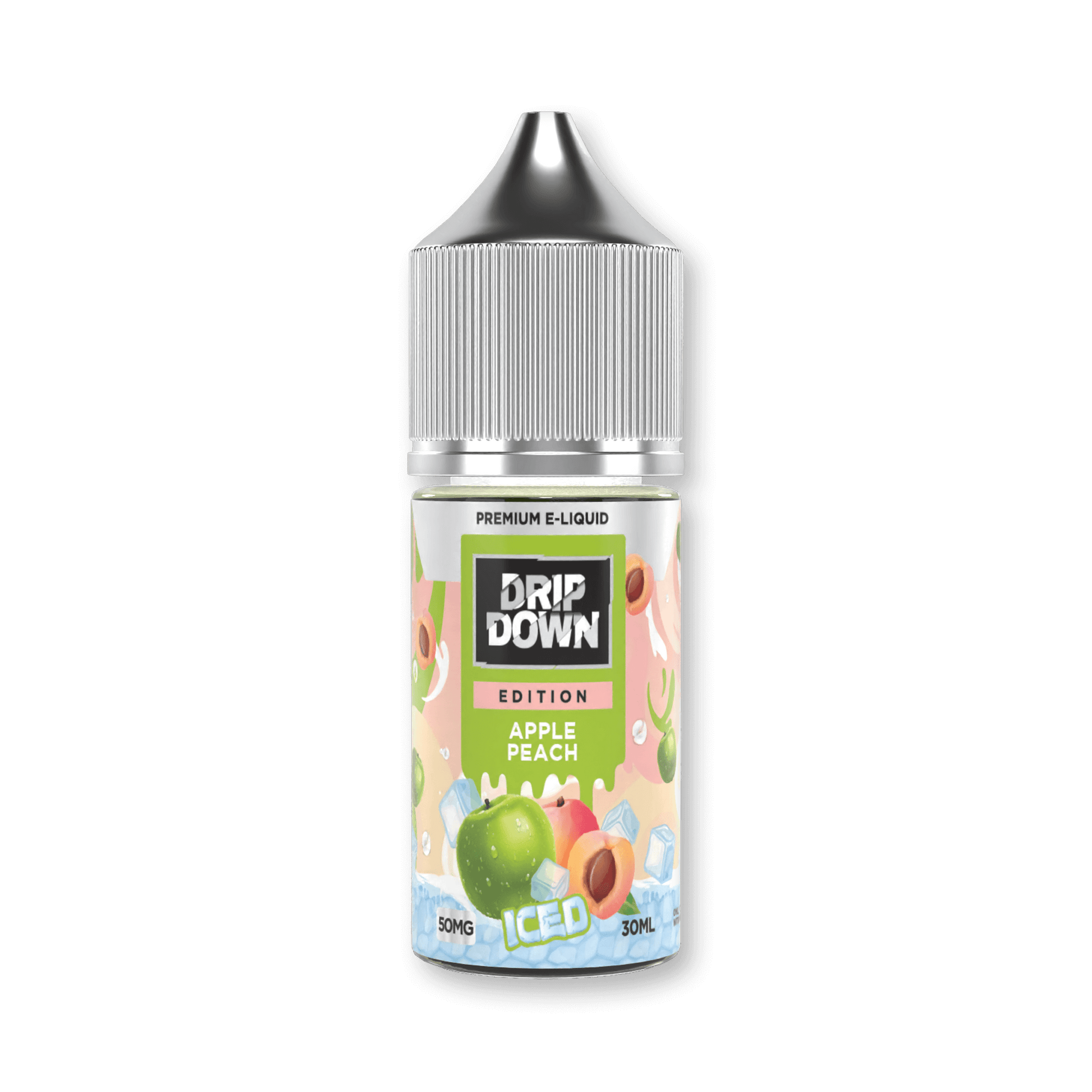 APPLE PEACH - DRIP DOWN EDITION SERIES E-LIQUID - 30ML - ICONA VAPE25MGApple Peach E-Liquid DRIP DOWN Edition Series 30ml bottle Fruity adventure Harmony of crisp apples Succulent peaches Meticulously crafted Tantalizing vaping experience ICONA VAPE Shop now Flavor: Apple, Peach, ICE Series: Edition Size: 30ml Nicotine Strength: 25mg, 50mg Child Resistant Cap