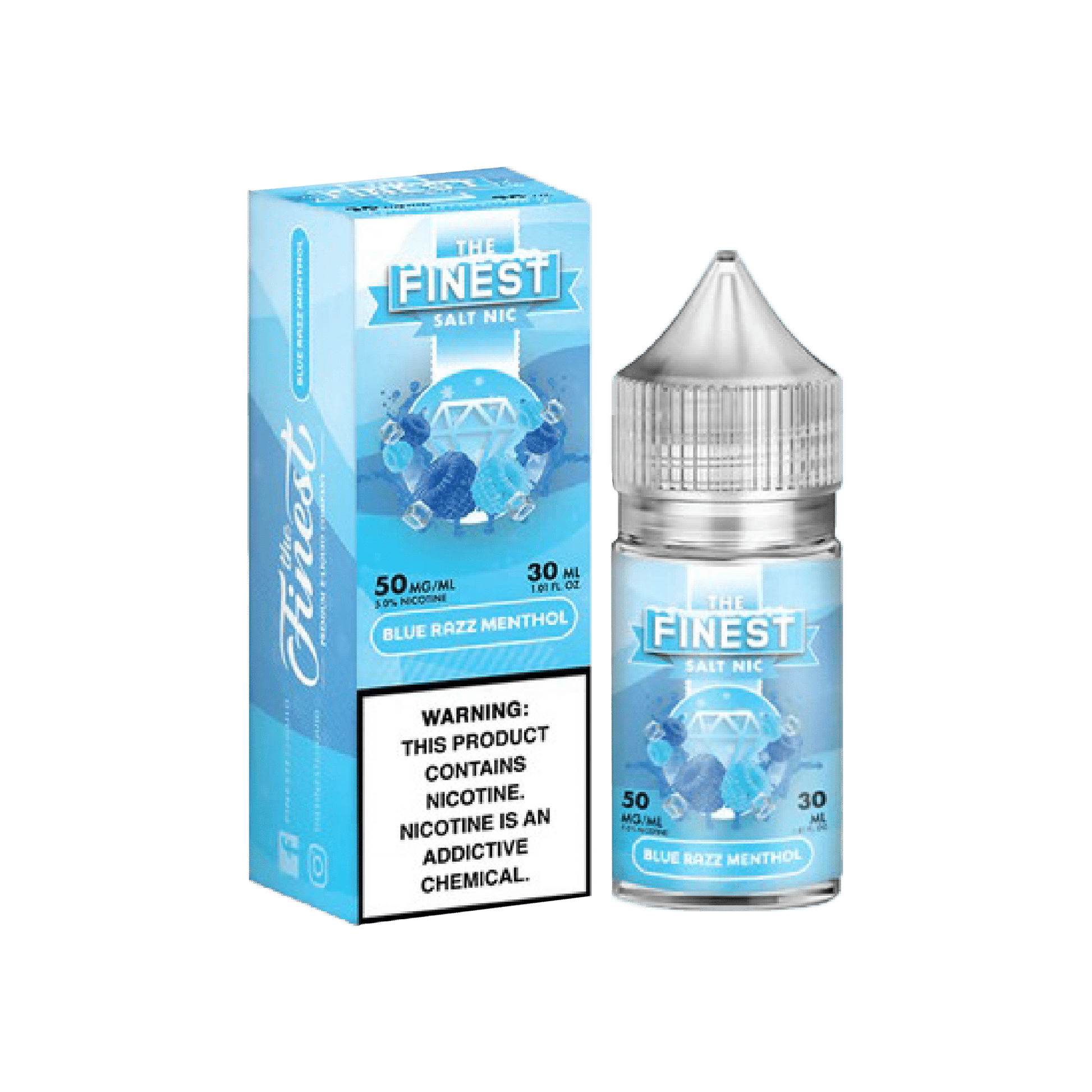 BLUE RAZZ MENTHOL - THE FINEST SALT NIC SERIES - 30ML - ICONA VAPE30MGBlue Razz Menthol The Finest SALT NIC tangy blue raspberries refreshing menthol tasty vape mouthwatering combinationEL019