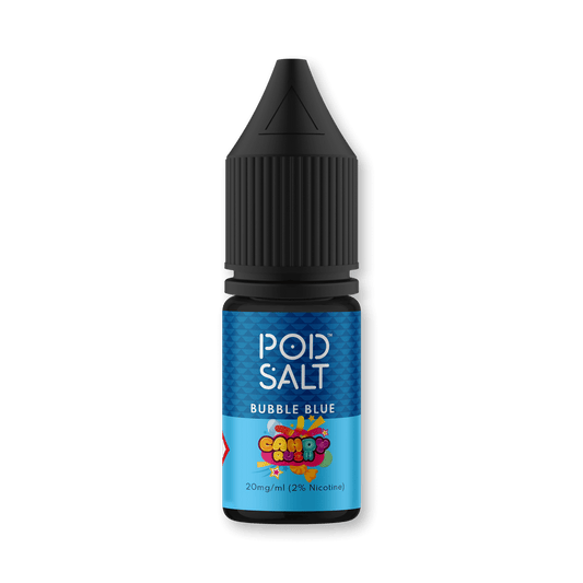 BUBBLE BLUE - POD SALT FUSIONS - 10ML - ICONA VAPE11MGCandy Rush retro bubble gum E-liquid sweet and light celebration chewy candy flavor Pod Salt Fusions range exclusive E-liquid collaboration major brands' signature flavors award-winning Nicotine Salt crafted for delicious taste crafted to Hit the Spot ICONA VAPE exclusive Shop now Bottle size: 10ml Ratio: 50VG/50PG Made in the UK TPD Compliant