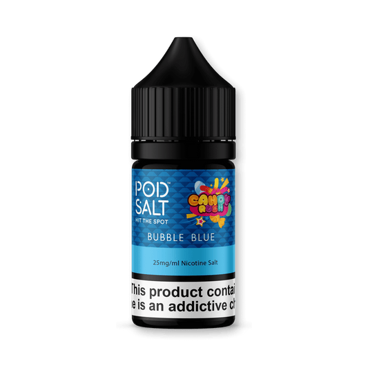 BUBBLE BLUE - POD SALT FUSIONS - 30ML - ICONA VAPE25MGCandy Rush retro bubble gum E-liquid sweet and light celebration chewy candy flavor Pod Salt Fusions range exclusive E-liquid collaboration major brands' signature flavors award-winning Nicotine Salt crafted for delicious taste crafted to Hit the Spot ICONA VAPE exclusive Shop now Bottle size: 30ml Ratio: 50VG/50PG Made in the UK TPD Compliant