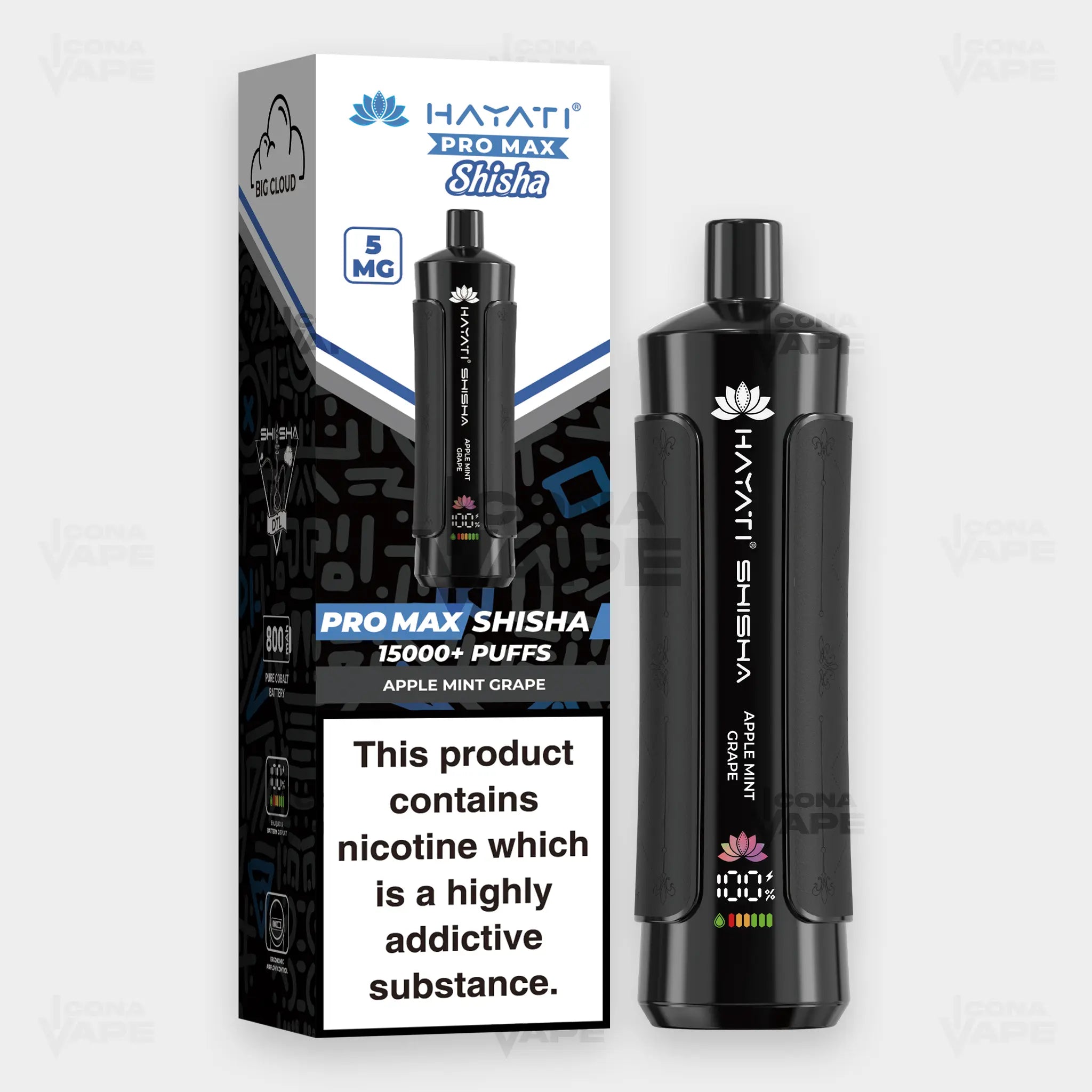 HAYATI PRO MAX SHISHA 15000 PUFFS DISPOSABLE VAPE