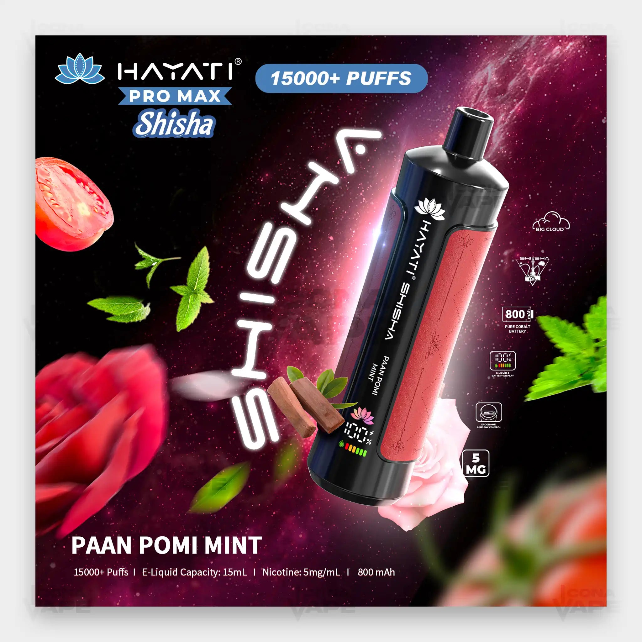 hayati pro max lemon mint Hayati Pro Max 4000 Puffs Disposable Vape 20MG Nic| Vshop Dubai main image 0