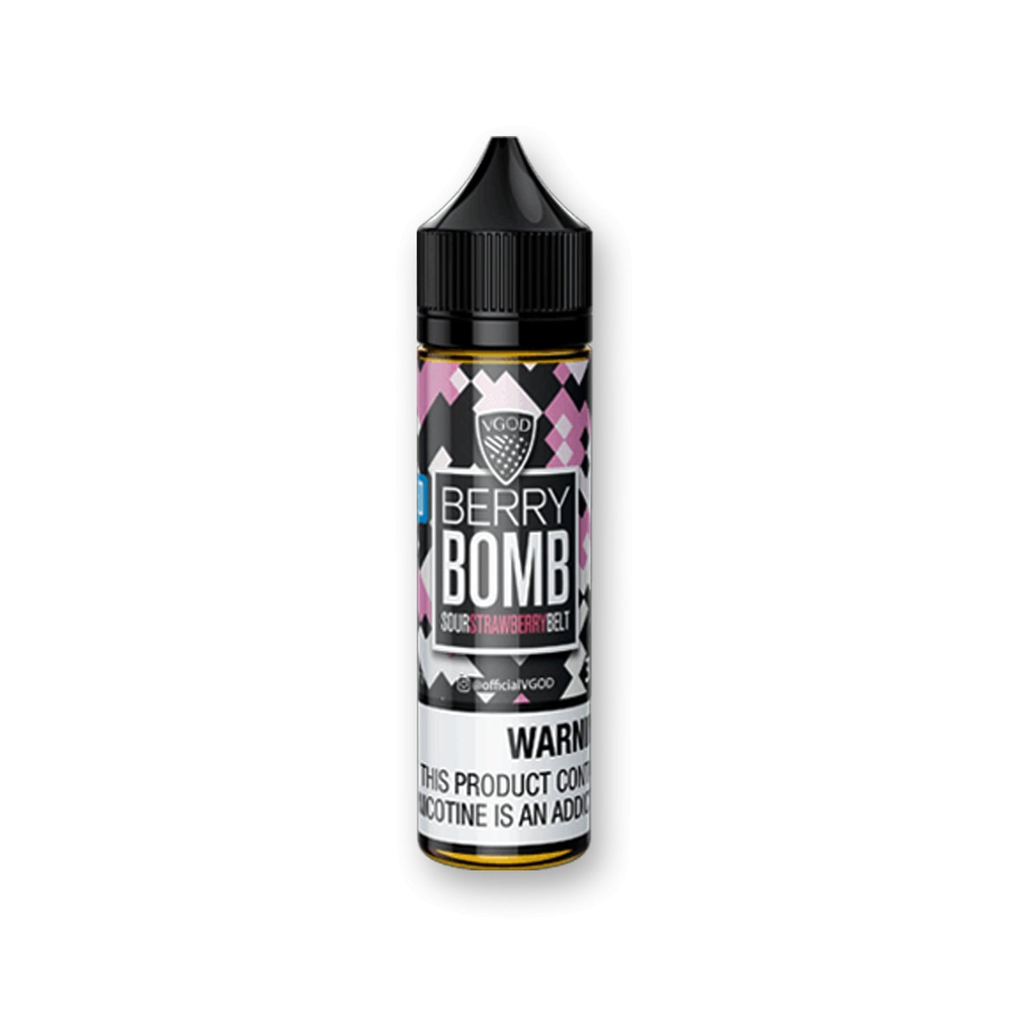 ICED BERRY BOMB - VGOD E - LIQUID - 60ML - ICONA VAPE0MGICED BERRY BOMB VGOD frozen strawberries tangy sour belts refreshing sensation 60mL Unicorn Bottle Child Resistant Cap 70% VG 30% PG Made in USAEL070