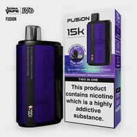 IVG Fusion 15K in Blackcurrant Lemonade and Blackcurrant Raspberry Ice dual flavor 15000 Puffs vape in Pakistan
