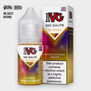 IVG Intense Nic Salt Mango Dragon Dream 30ml 35mg bottle, fruity iced nic salt e-liquid for pod systems