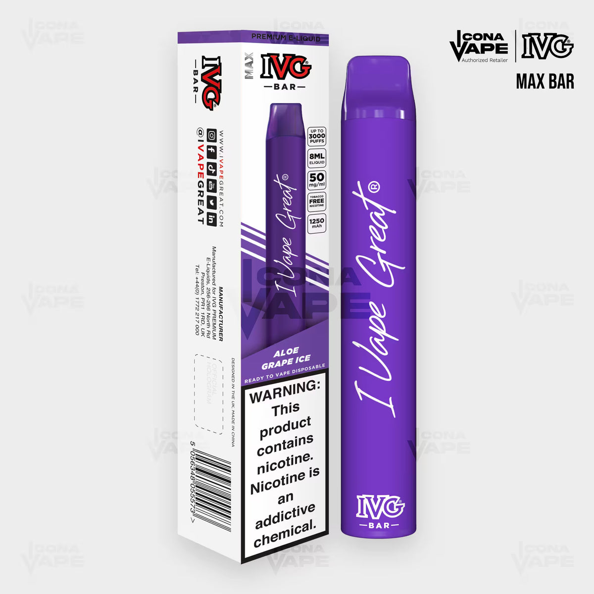 ivg bar vape Max 3000 mt35000 Nicotine Strength:3 mg Buy Orange Dragon Geek