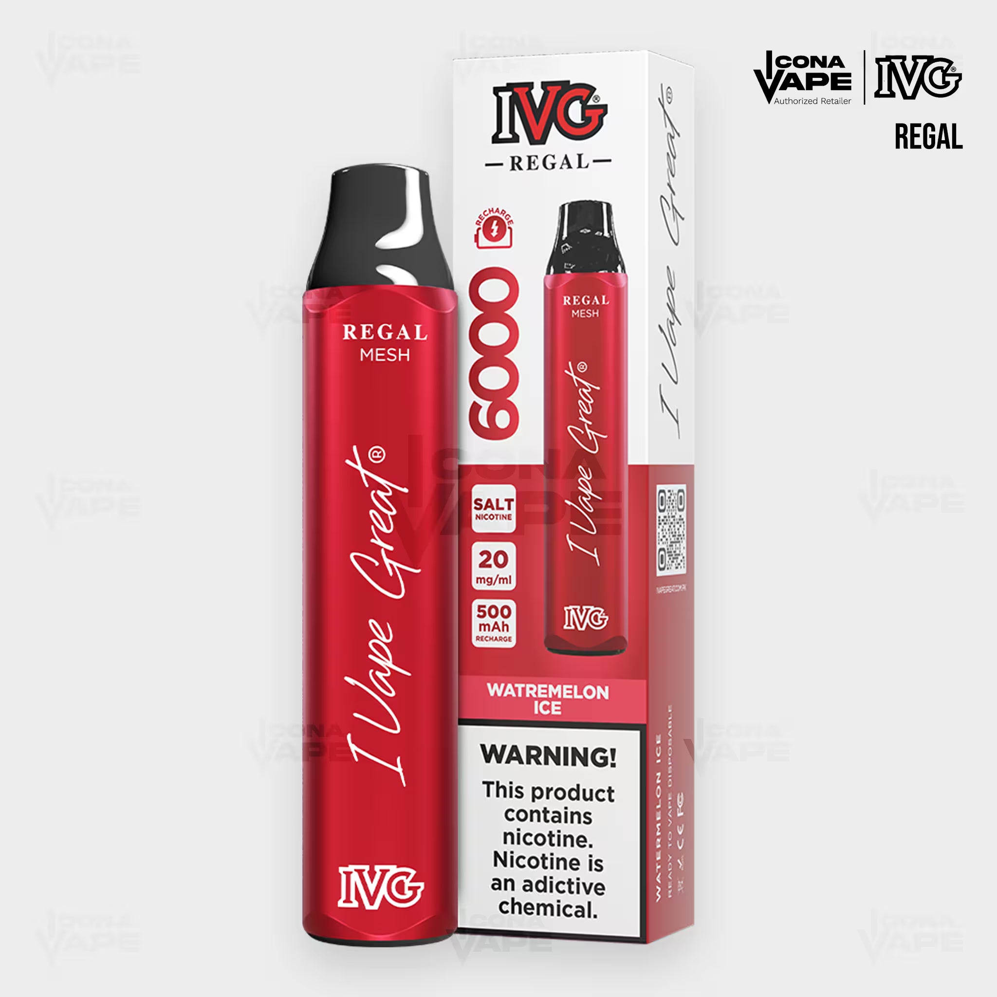 IVG Regal Mesh 6000 Aloe Grape Ice 50mg Disposable Vape Pakistan