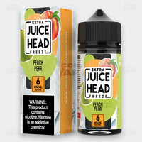 Juice Head Extra Freeze Peach Pear 100ml vape juice - 6mg bottle and box