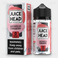 Juice Head Extra Freeze Watermelon Strawberry 100ml vape juice - 0mg bottle and box
