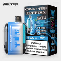 OXBAR x Dr Vapes Panther X 50K Blue Ice disposable vape, blue berry menthol, 50000 puffs, Pakistan