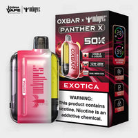 OXBAR x Dr Vapes Panther X 50K Exotica disposable vape, exotic fruit blend, 50000 puffs, Pakistan