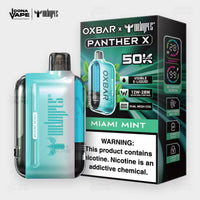 OXBAR x Dr Vapes Panther X 50K Miami Mint disposable vape, pure mint flavor, 50000 puffs, Pakistan