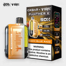 OXBAR x Dr Vapes Panther X 50K Peach Blue Raz disposable vape, peach and blue raspberry, 50000 puffs
