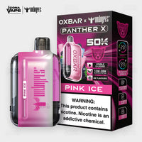 OXBAR x Dr Vapes Panther X 50K Pink Ice disposable vape, pink device, signature iced blend, Pakistan
