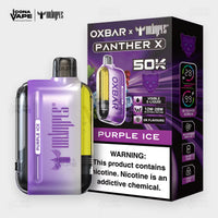 OXBAR x Dr Vapes Panther X 50K Purple Ice disposable vape, berry grape menthol, 50000 puffs, Pakistan