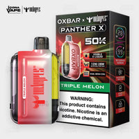 OXBAR x Dr Vapes Panther X 50K Triple Melon disposable vape, three melon blend, 50000 puffs, Pakistan