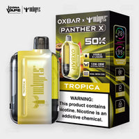 OXBAR x Dr Vapes Panther X 50K Tropica disposable vape, tropical fruit blend, 50000 puffs, Pakistan
