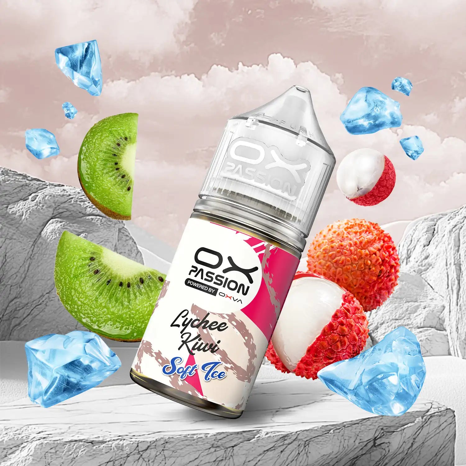 Ox Passion Soft Ice Lychee Kiwi 30ml Nicotine Salt E-Liquid, Powered by Oxva, Available in Pakistan