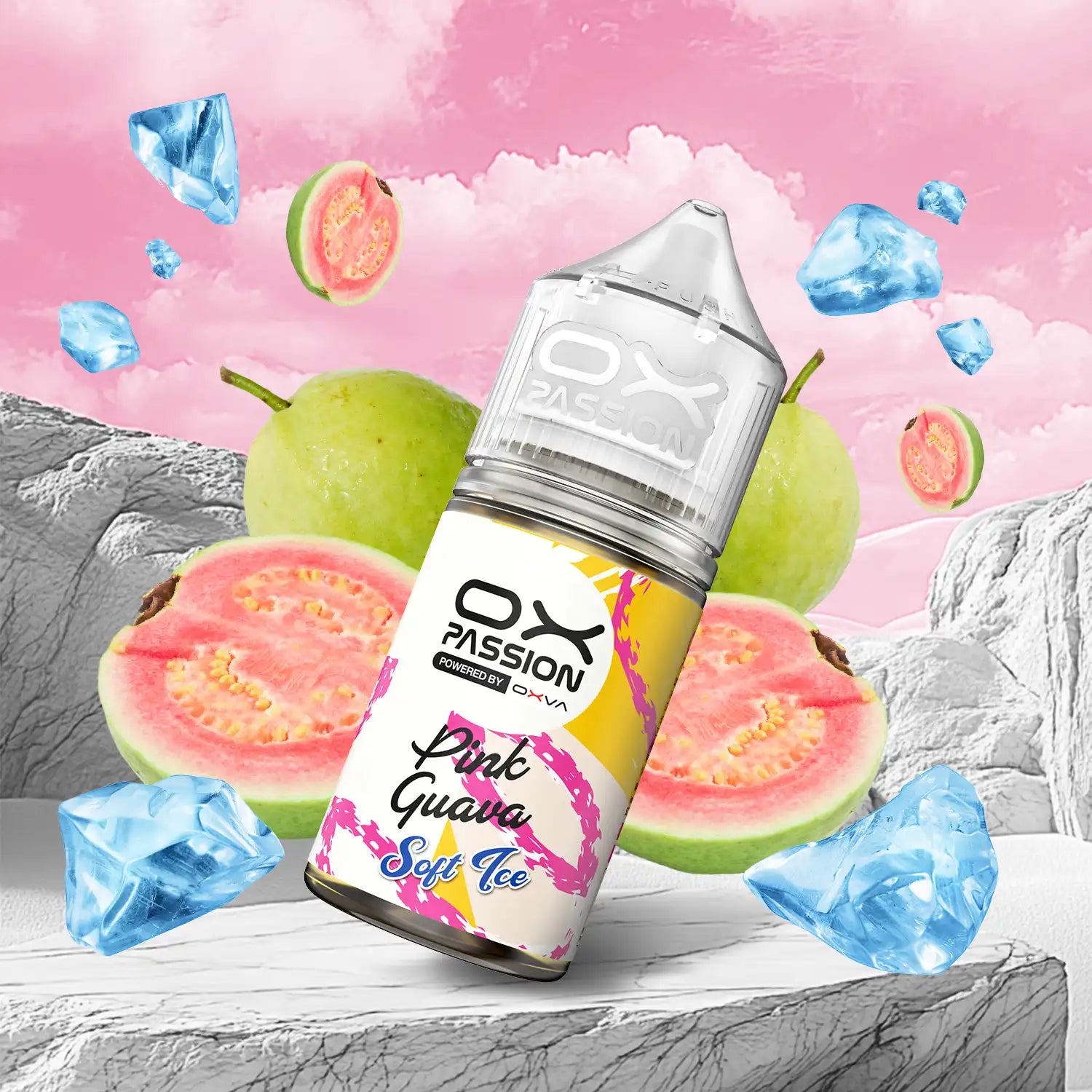 Ox Passion Soft Ice Pink Guava 30ml Nicotine Salt E-Liquid, Powered by Oxva, Available in Pakistan