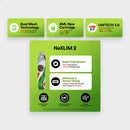 OXVA NeXLIM 2 features, dual mesh, 4ml UNITECH 3.0 cartridge, 2000mAh battery
