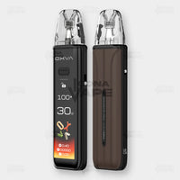 Oxva Xlim 3 Ultra mocha brown pod system front and back leather style vape device Pakistan