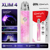 OXVA Xlim 4 pod kit in Aurora Petal Pink with retail box, buy in Pakistan