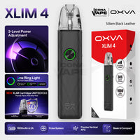 OXVA Xlim 4 pod kit in Silken Black Leather, buy in Pakistan at ICONA VAPE