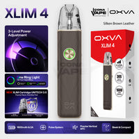 OXVA Xlim 4 pod kit in Silken Brown Leather, zinc alloy body, Pakistan